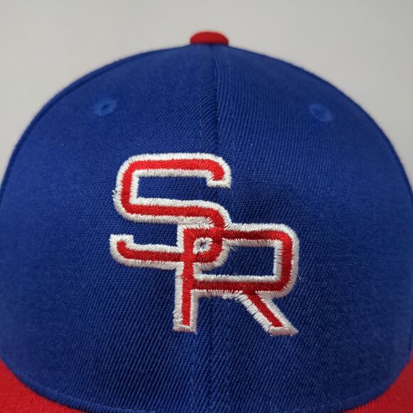 Pacific Headwear Men's Fitted Hat Blue Red Size S/M Embroidered SR Logo - Picture 4 of 11